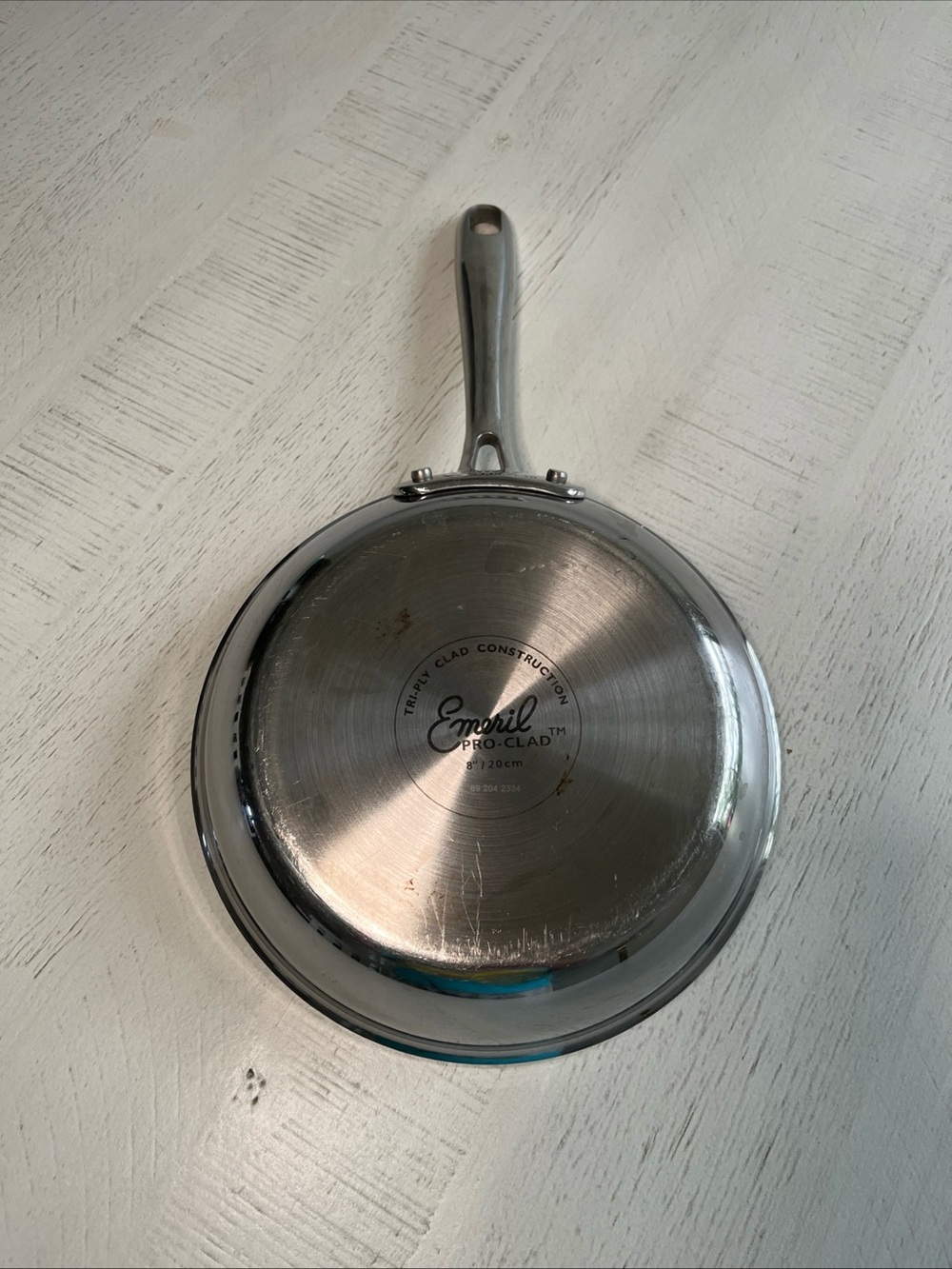 EMERIL Pro Clad Tri-Ply Clad 8" Stainless Steel Frying Pan Very Good Condition